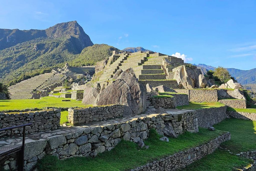 Terrazas agrícolas incas en el Santuario de Machu Picchu, Perú